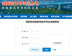  2023自考本科成绩查询时间湖南