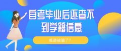 自考毕业后还查不到学籍信息，难道被骗了？