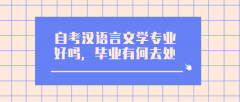 自考汉语言文学专业好吗，毕业有何去处