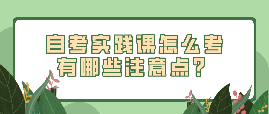 自考实践课怎么考？有哪些注意点？