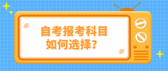 自考报考科目如何选择？怎么安排考试？