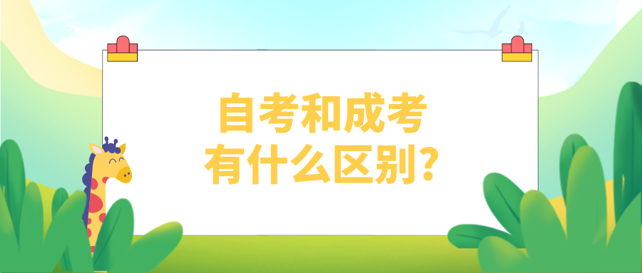 自考和成考有什么区别?哪种更适合自己?