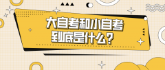 大自考和小自考到底是什么？有什么区别？