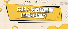 在职人员选择自考还是成考呢？哪种更有优势？