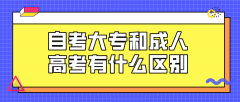 自考大专和成人高考有什么区别
