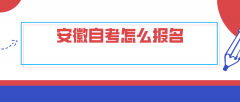 安徽自考怎么报名