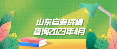 山东自考成绩查询2023年4月