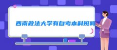 西南政法大学有自考本科班吗